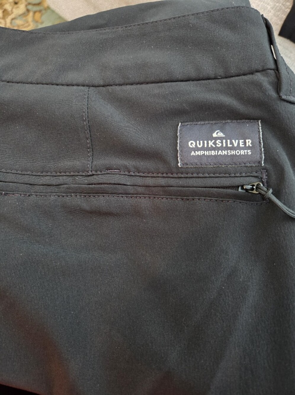 Quiksilver Amphibian Men's Black Flat Front Shorts - Picture 6 of 6
